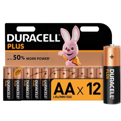 Duracell Plus AA Alkaline Batteries 15V LR6 MN1500 12 Pack