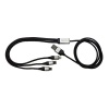 Gizzu 3in1 USB to Micro USB/Type-C/Lightning 1.2m Cable - Black Photo