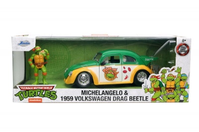 Jada Toys Jada TMNT Michelangelo VW Drag Beetle 124 with figure