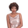 Joedir Machine Made Curly Brazilian Human Hair Wig Casas Girl Color 4 Photo
