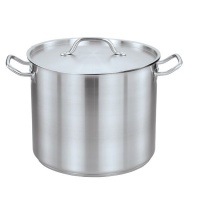 Silver Stainless Cookware Pot With Lid