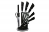 Delicate Touch 9 Piece Stainless Steel Kitchen Knife Set & Rotating Stand Photo