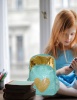 Fino Sequin Heart Design Backpack - Blue Photo