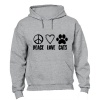 Peace. Love. Cats - Hoodie Photo