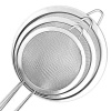 3 Piece Stainless Steel Strainer Sieve 14cm 16cm 18cm Photo