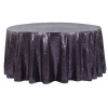 Round Sequin Tablecloth Plum - 10 Seater Photo