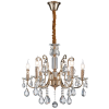 Bright Star Lighting 6 Light Golden Chandelier with Crystals Photo