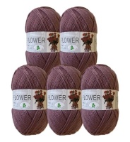 Double Knitting Polyester Yarn 100g Plum