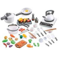 Pretend Play Kitchen Appliances and Food Set 52 Piece