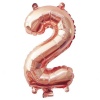 Bubblebean - Rosegold Bunched Party Helium Number 2 Balloons Photo