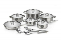 15 piecess Heavy Bottom Stainless Steel Cookware Set