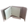 Foldable Book Shape Earring Jewelry Storage Box With Mirror - White Photo