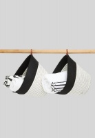 Sixth Floor Combo Hanging Basket Set of 2 White Black