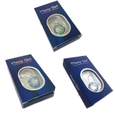 Photo of MaxiyGirl 3 Pair Combo Colour Cosmetic Contact Lenses Bri Blue Sapphire Turquoise