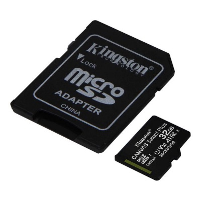 Kingston 32GB micSDHC Canvas Select Plus 100R A1 C10 Card ADP