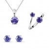 Crystalize 925 Silver February Birthstone Set with Swarovski Crystals Photo