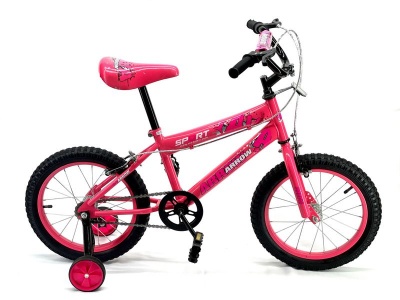 Photo of Minhaj Homeware Kids 16" Bicycle BMX with trainer wheels - PINK