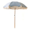 The Beach Bums Beach Umbrella - Navy Stripe Photo