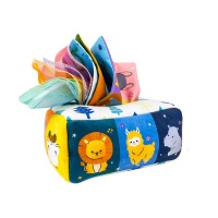 Chenshia Baby Interactive Baby Tissue Box Toy with Crinkle Papers