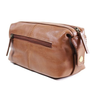 Photo of Bag Addict NUVO - Genuine leather WP-05 Toiletry Bag - Persimmon