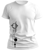 PepperSt Men's White T-Shirt - Abstract Photo