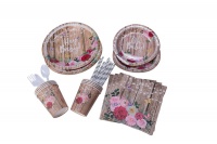 Party Paper Tableware Cutlery Set HeyOh Baby Flowers Theme