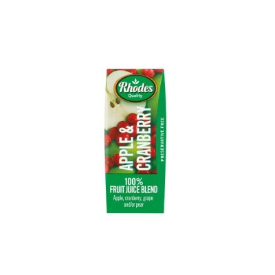 Rhodes Fruit Juice Blend Apple Cranberry 24 x 200ml