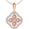 Civetta Spark Lucky Clover Penden-made with Swarovski Vintage Rose Rosegold Photo