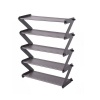 5 Layers Z Shape Shoe Organizer Rack - Dark Grey Photo