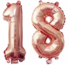 Bubblebean - Rosegold Bunched Party Helium Number 18 Balloon Photo