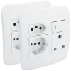 Major Tech Veti Round 2 Pin Plug Wall Socket - Pack of x2 Photo