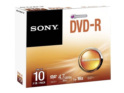 Photo of Sony DVD-R 4.7GB Blank Optical Media - 120 Minutes - 10 Pack