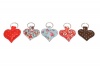 Simply Smitten Oilcloth heart keyrings - set of 5 Photo