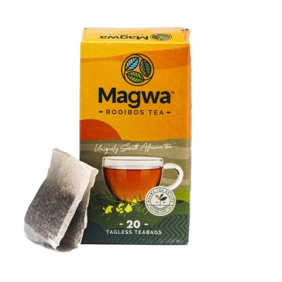 Photo of Magwa - Uniquely South African Rooibos Tea - 20 Tag Less Teabags - 40 g