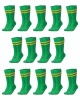 RONEX Soccer Socks - Set of 14 Pairs - Emerald/Gold Photo