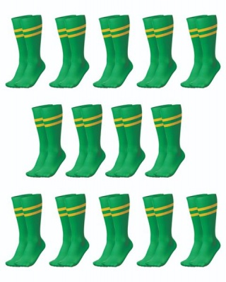 Photo of RONEX Soccer Socks - Set of 14 Pairs - Emerald/Gold