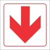 Safe Quip Red Arrow Photoluminous Sign - 19cm x 19cm Photo