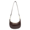 Blackcherry Patent Croc Baguette Shoulder Bag - Brown Photo