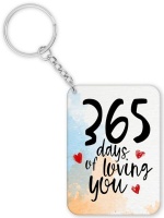 365 Days Of Loving You 1st Anniversary Gift Keyring