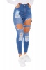 I Saw it First - Ladies Mid Wash Distressed Skinny Jeans Photo