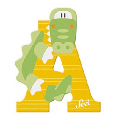 Photo of Sevi Wooden Letter A Alligator 10cm - Yellow