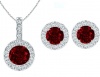Civetta Spark Rachel Set - Swarovski Ruby Crystal Photo