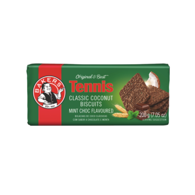 Bakers Tennis Choc Mint Biscuits 200g Set of 24