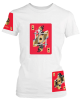 PepperSt Ladies White T-Shirt - King of Spades Photo