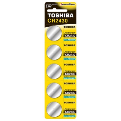 Photo of Toshiba Lithium Coin Cell CR2430 - 5 Pack