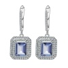 Halo Mystic Quartz Earrings - Emerald Cut Photo