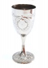Decorative Embossed Wine Goblet- Silver Plated Photo