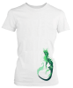 PepperSt Ladies White T-Shirt - Leaf Dragon Photo