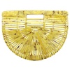 Blackcherry Yellow Shell Bamboo Saddle Bag Photo