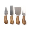 4 Piece -Set Cheese Knife Set Stainless Steel Cheese Slicer Wood Handle Photo